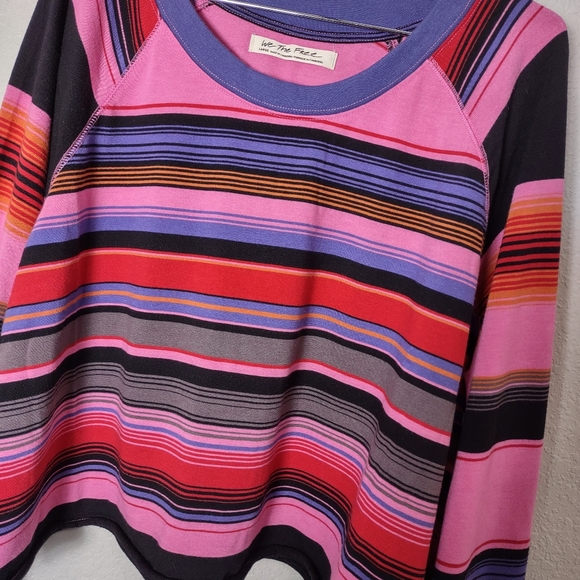 Free People WE THE FREE Striped Oversized Top - Picture 4 of 4